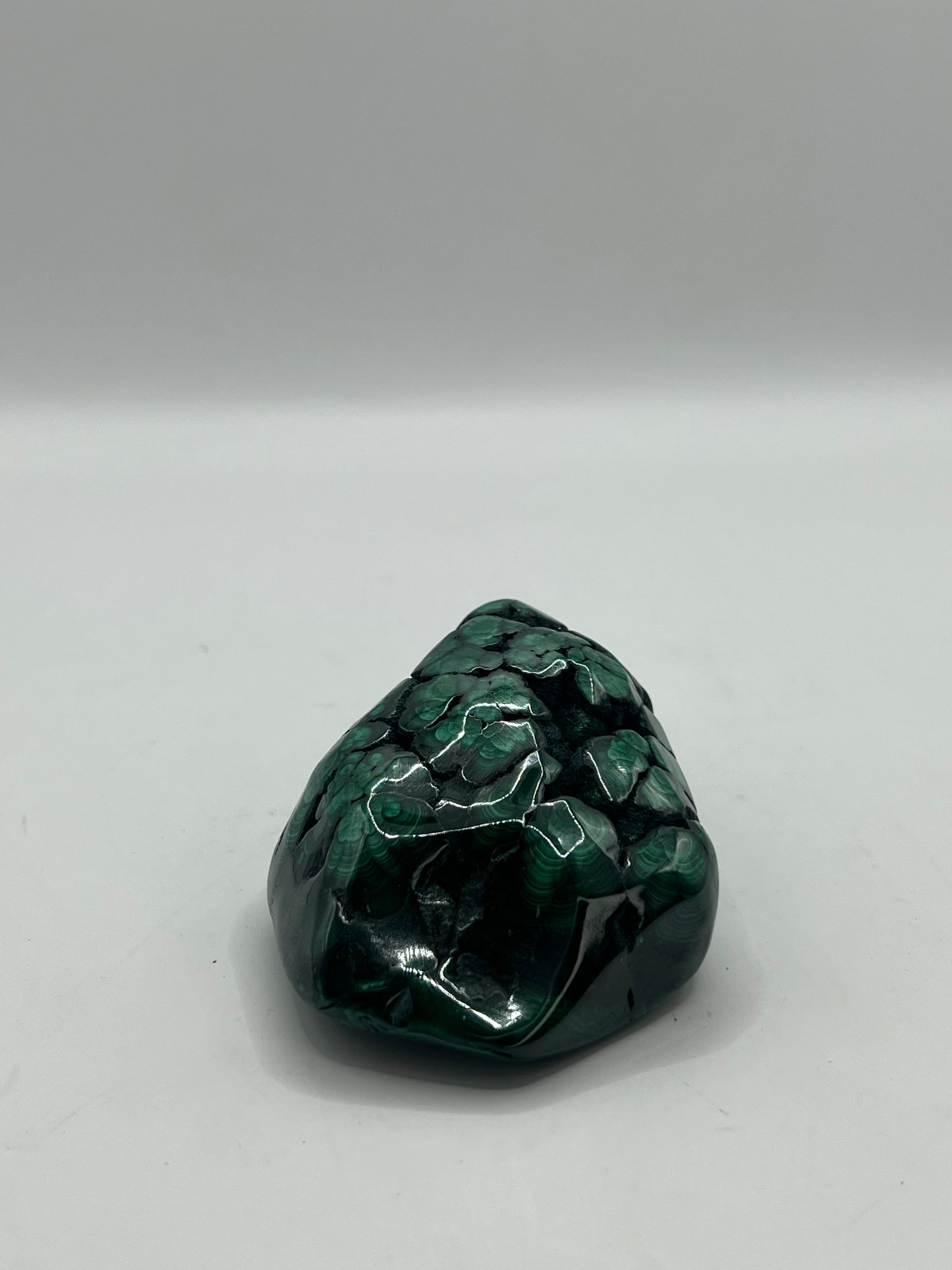 Polished Clover Whirls - 266 gram Botryoidal Malachite Freeform