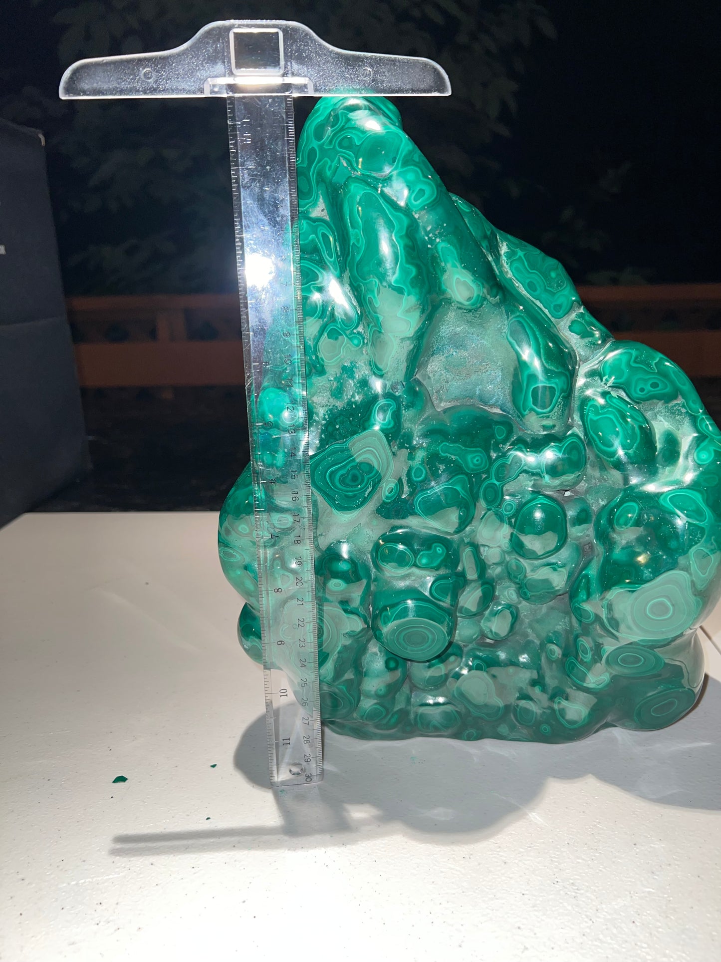 "Muso Mines' Zambian Heavyweight" - Polished Malachite Masterpiece, 39.4 lbs