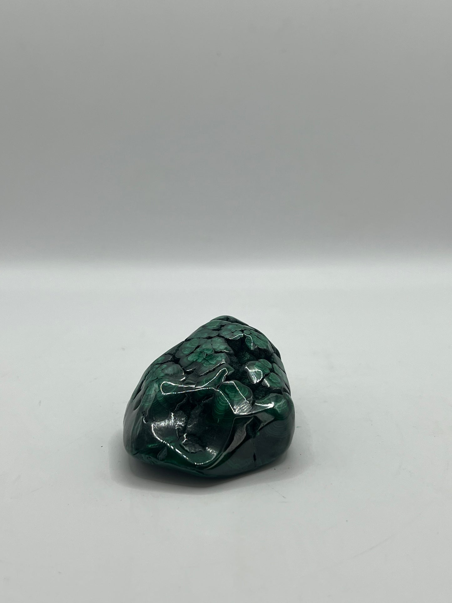 Polished Clover Whirls - 266 gram Botryoidal Malachite Freeform