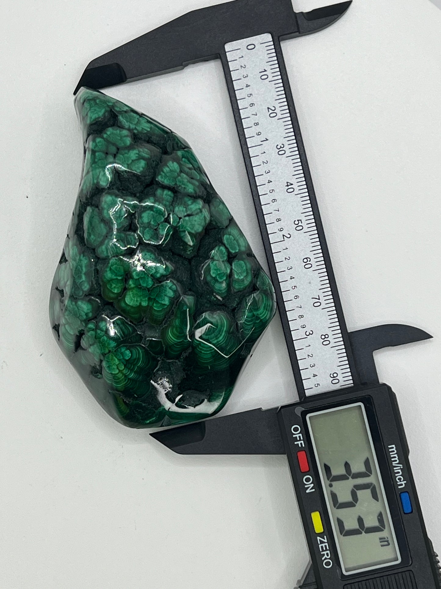 Polished Clover Whirls - 266 gram Botryoidal Malachite Freeform