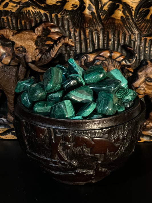 Malachite Tumbled Gemstones